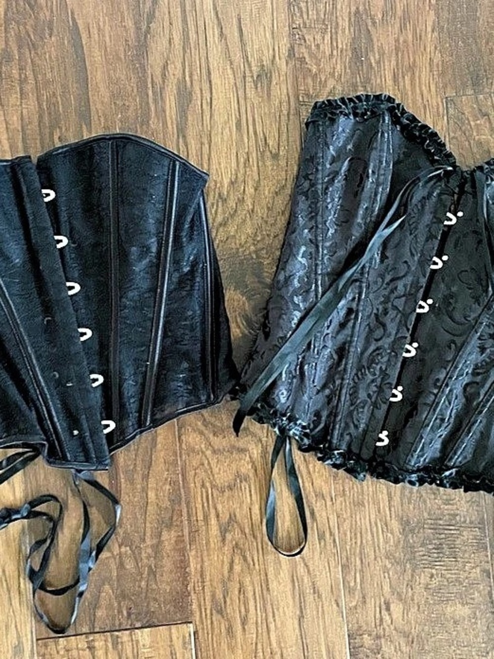 Black Floral Corset Set XL -Set of 2
